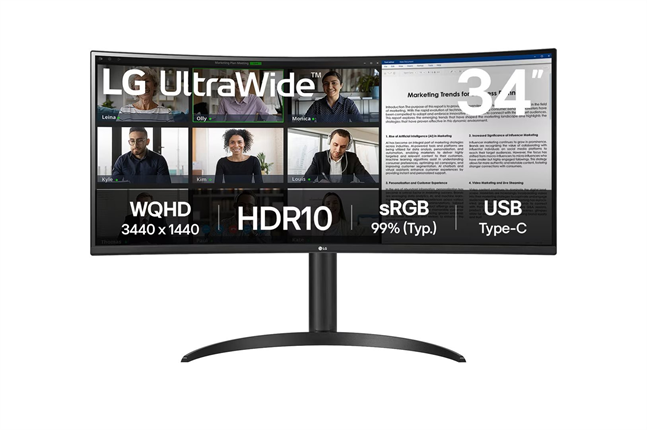 34" LG UltraWide 34WR55QK-B