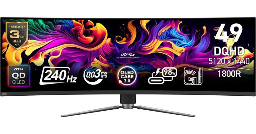 49" MSI MPG 491CQPX QD-OLED černá