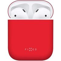 APPLE FIXED Silky ultratenké silikonové pouzdro Apple Airpods červené