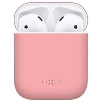 Apple FIXED Silky ultratenké silikonové pouzdro Apple Airpods růžové