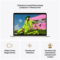 Apple MacBook Air 13,6" (2026) / M5 / 16GB / 512GB / CZ / Hvězdně bílý