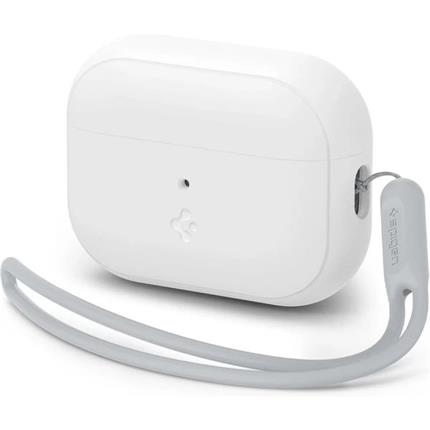 Apple Spigen Silicone Fit pouzdro s poutkem Apple AirPods Pro (2nd Gen) bílé