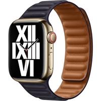 Apple Watch 41/40/38mm inkoustově fialový kožený tah - S/M