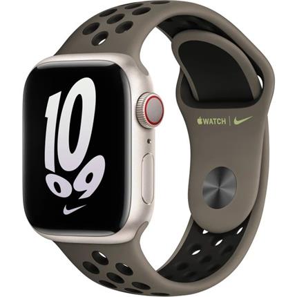 Apple Watch 41/40/38mm olivošedo/černý Nike sportovní řemínek