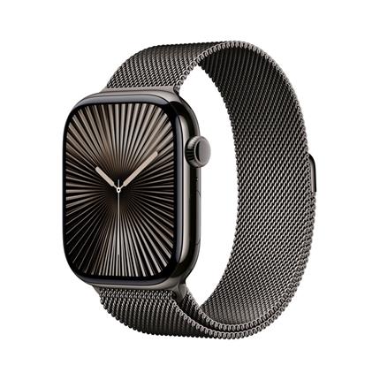 Apple Watch Series 10 GPS + Cellular 46mm Slate Titanium Case with Slate Milanese Loop - S/M (MC7R4
