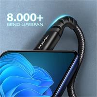 AXAGON BUCM-AM15AB, HQ kabel USB-C <-> USB-A, 1.5m, USB 2.0, 3A, ALU, oplet, černý