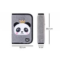 BAAGL Školní penál klasik dvě chlopně Panda