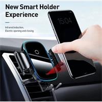 Baseus Light Electric držák s 15W bezdrátovým nabíjením černý