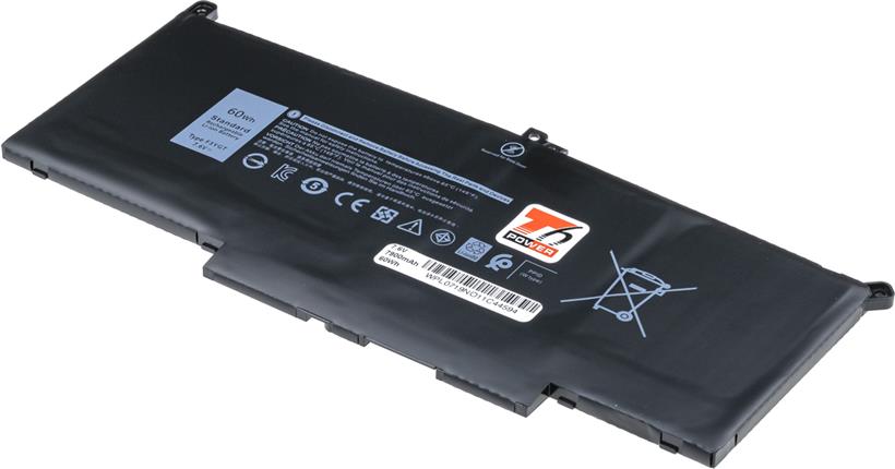 Baterie T6 power Dell Latitude 7280, 7290, 7380, 7390, 7480, 7490, 7900mAh, 60Wh, 4cell, Li-pol