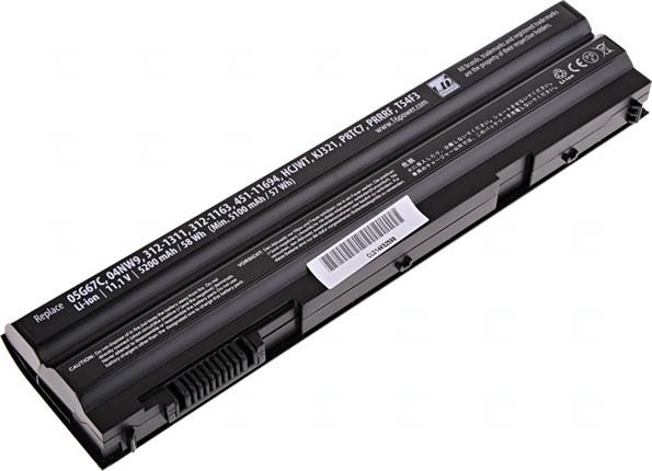 Baterie T6 power Dell Latitude E6420, E6430, E6520, E6530, E5420, E5430, E5520 - 5200mAh, Li-ion, neoriginální
