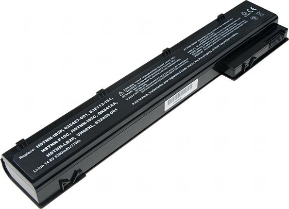 Baterie T6 power HP EliteBook 8560w, 8570w, 8760w, 8770w - 8cell, 5200mAh, Li-ion, neoriginální