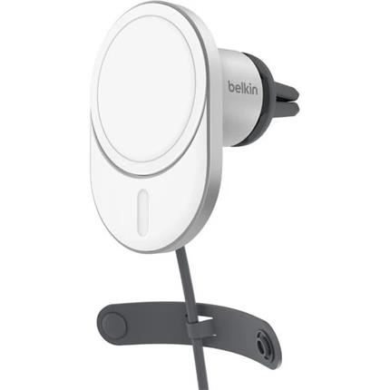Belkin BOOST CHARGE (Qi2) MagSafe držák do auta, 15W, šedý (bez adaptéru)