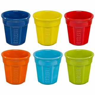Bialetti set hrnků na espresso 90 ml (6 ks) vícebarevný