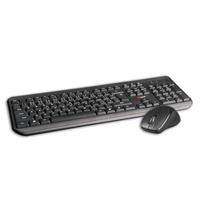 C-TECH klávesnice s myší WLKMC-01, USB, černá, wireless, CZ+SK
