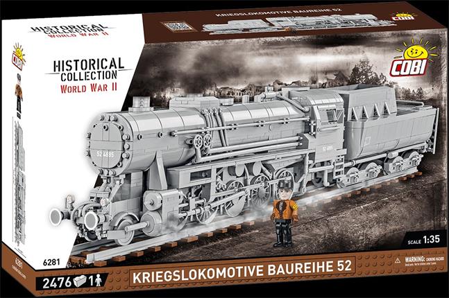 COBI 6281 Parní lokomotiva Kriegslokomotive Baureihe 52 s tendrem