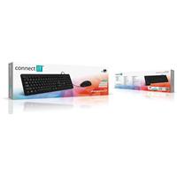 CONNECT IT Combo drátová černá klávesnice + myš, CZ + SK layout