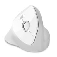 CONNECT IT FOR HEALTH Gloss ergonomická vertikální myš, (+ 1x AA baterie zdarma), bezdrátová, BÍLÁ