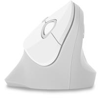 CONNECT IT FOR HEALTH Gloss ergonomická vertikální myš, (+ 1x AA baterie zdarma), bezdrátová, BÍLÁ