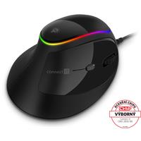 CONNECT IT GAME FOR HEALTH RGB ergonomická vertikální myš, drátová, ČERNÁ