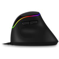 CONNECT IT GAME FOR HEALTH RGB ergonomická vertikální myš, drátová, ČERNÁ
