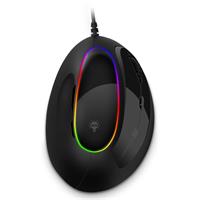 CONNECT IT GAME FOR HEALTH RGB ergonomická vertikální myš, drátová, ČERNÁ