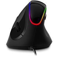 CONNECT IT GAME FOR HEALTH RGB ergonomická vertikální myš, drátová, ČERNÁ