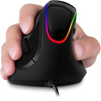 CONNECT IT GAME FOR HEALTH RGB ergonomická vertikální myš, drátová, ČERNÁ