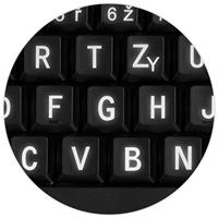 CONNECT IT LED bíle podsvícená klávesnice s VELKÝM fontem, USB