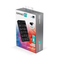 CONNECT IT NumCALC bezdrátová numerická klávesnice, (+ 1x AAA baterie zdarma), ČERNÁ
