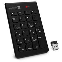 CONNECT IT NumCALC bezdrátová numerická klávesnice,  (+ 1x AAA baterie zdarma), ČERNÁ