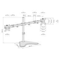 Connect IT TwinArm Basic Beta stolní držák na dva LCD monitory