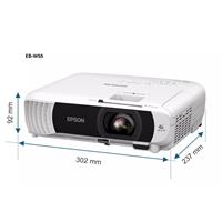 Epson EB-W55 - 3LCD projektor - prenosný - 4000 lumeny (bílá) - 4000 lumeny (barevný) - WXGA (1280