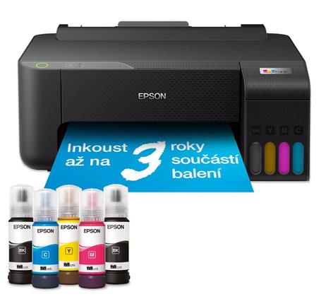 Epson EcoTank L1230/ ITS/ 5760 x 1440/ A4/ 4 barvy/ USB/ 5 let záruka po registraci