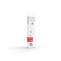 FIXED datový a nabíjecí kabel Lightning, 2 metry, MFI, 2,4A, bílý