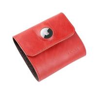 FIXED Kožená peněženka Classic Wallet for AirTag z pravé hovězí kůže červená