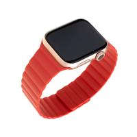 FIXED Magnetic Strap silikonový řemínek s magnetickým zapínáním Apple Watch 38 mm/40 mm červený