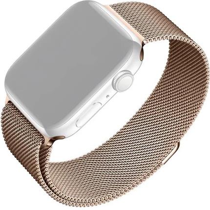FIXED Mesh Strap síťový nerezový řemínek Apple Watch 38/40/41mm růžově zlatý