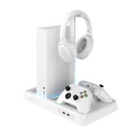 FIXED Multifunkční stanice pro Xbox Series X a S s odvětráváním a nabíjením pro dva ovladače Xbox bílá