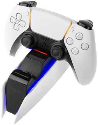 FIXED nabíjecí stanice pro ovladače DualSense (PS5) černo-bílá