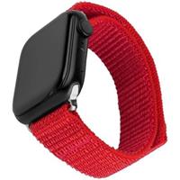 FIXED Nylon Sporty Strap řemínek Apple Watch 42/44/45mm, červený