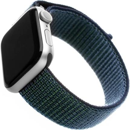 FIXED Nylon Strap nylonový pásek pro Apple Watch 42/44/45mm temně modrý