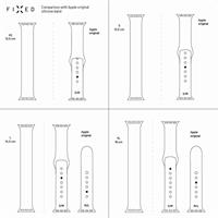 FIXED provlékací nylonový řemínek Apple Watch 38/40/41mm L červený