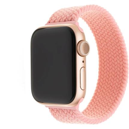 FIXED provlékací nylonový řemínek Apple Watch 38/40/41mm L růžový
