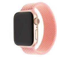 FIXED provlékací nylonový řemínek Apple Watch 38/40/41mm L růžový