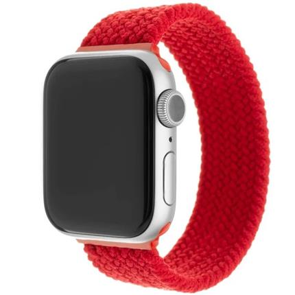 FIXED provlékací nylonový řemínek Apple Watch 42/44/45mm L červený