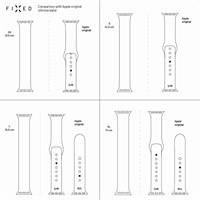 FIXED provlékací nylonový řemínek Apple Watch 42/44/45mm S růžový