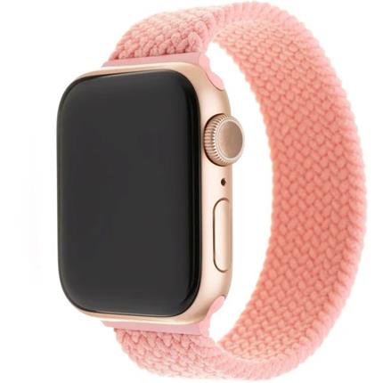 FIXED provlékací nylonový řemínek Apple Watch 42/44/45mm S růžový