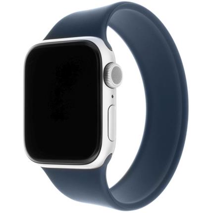 FIXED provlékací silikonový řemínek Apple Watch 38/40/41mm XS modrý