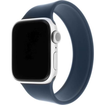 FIXED provlékací silikonový řemínek Apple Watch 42/44/45mm S modrý