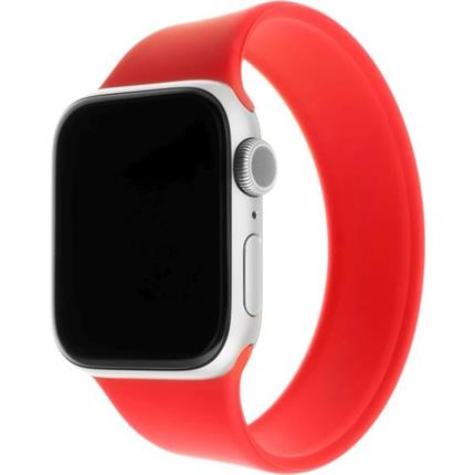 FIXED provlékací silikonový řemínek Apple Watch 42/44/45mm XL červený